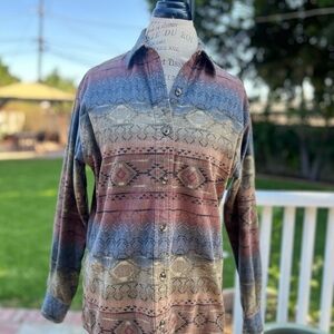 Cabela's Multicolor Long Sleeve Top size Small (Reg) Multicolor 100% Cotton